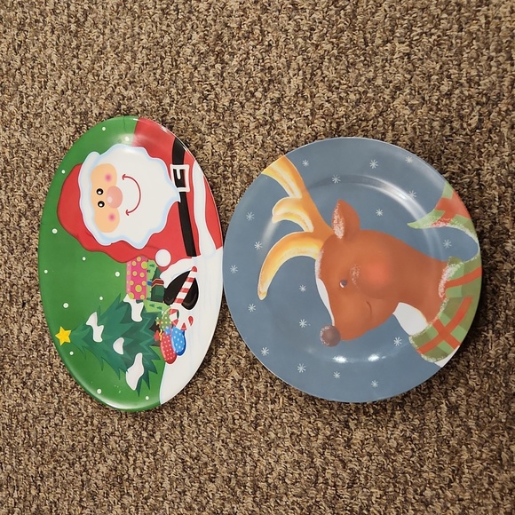 🎄Holiday Santa and Reindeer Melamine Snack Trays - Picture 6 of 6